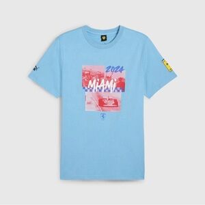 Puma Ferrari Light Blue Crew Neck T-Shirt